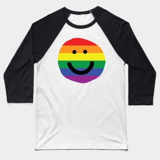 Pride Smiley Face Baseball T-Shirt